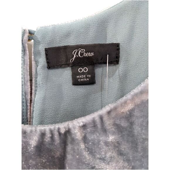 J. CREW Velvet Tank Top in Gentle Sea Women's Size 00 Style J4925 NWT - Picture 10 of 12